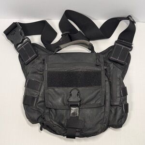 Vanquest Tactical Chest Rig Utility Bag Black Camo MOLLE Sling Waist Pack Hiking